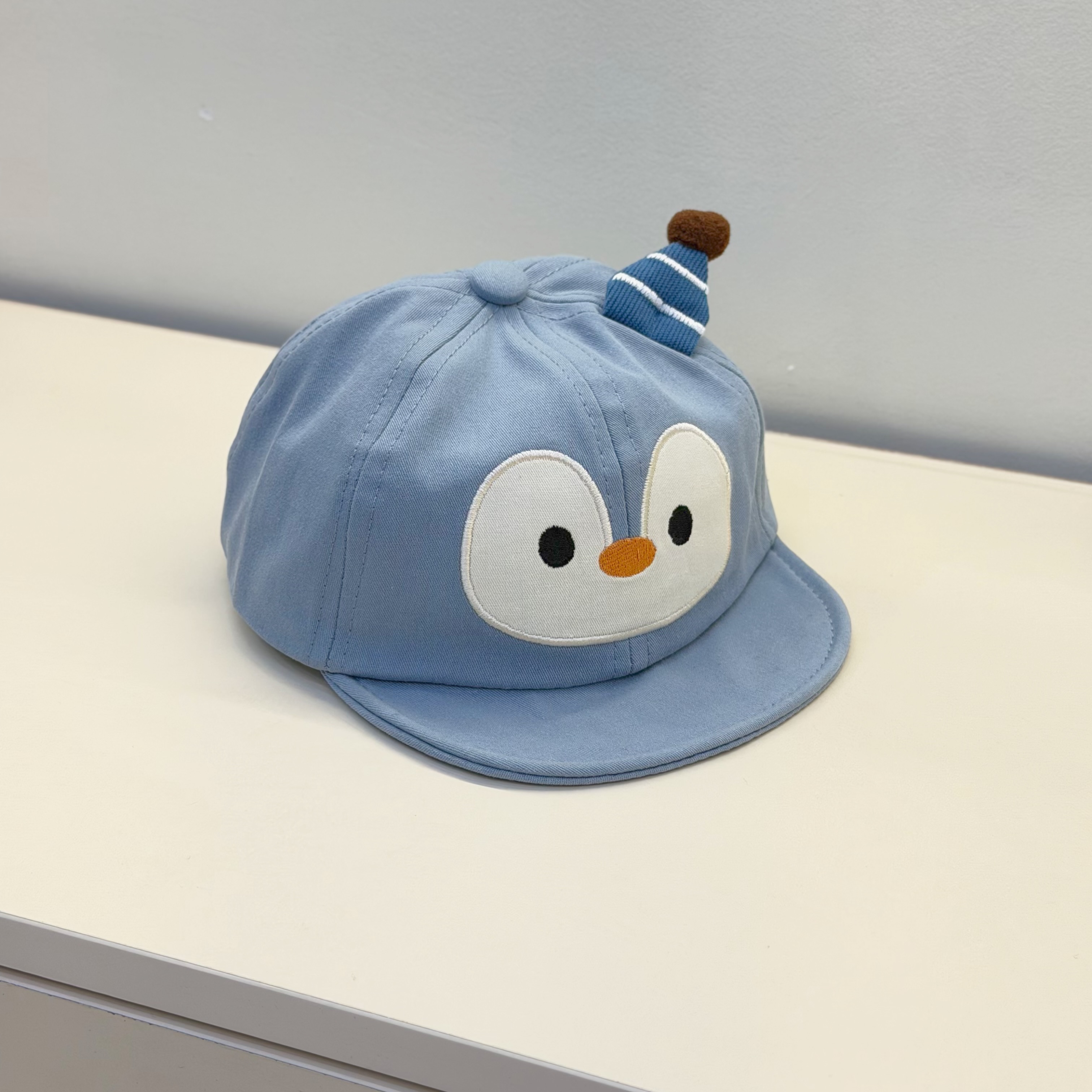 کلاه نقاب دار بچه گانه چسب دار مدل CUTE HAT رنگ آبی  کد : 07904
