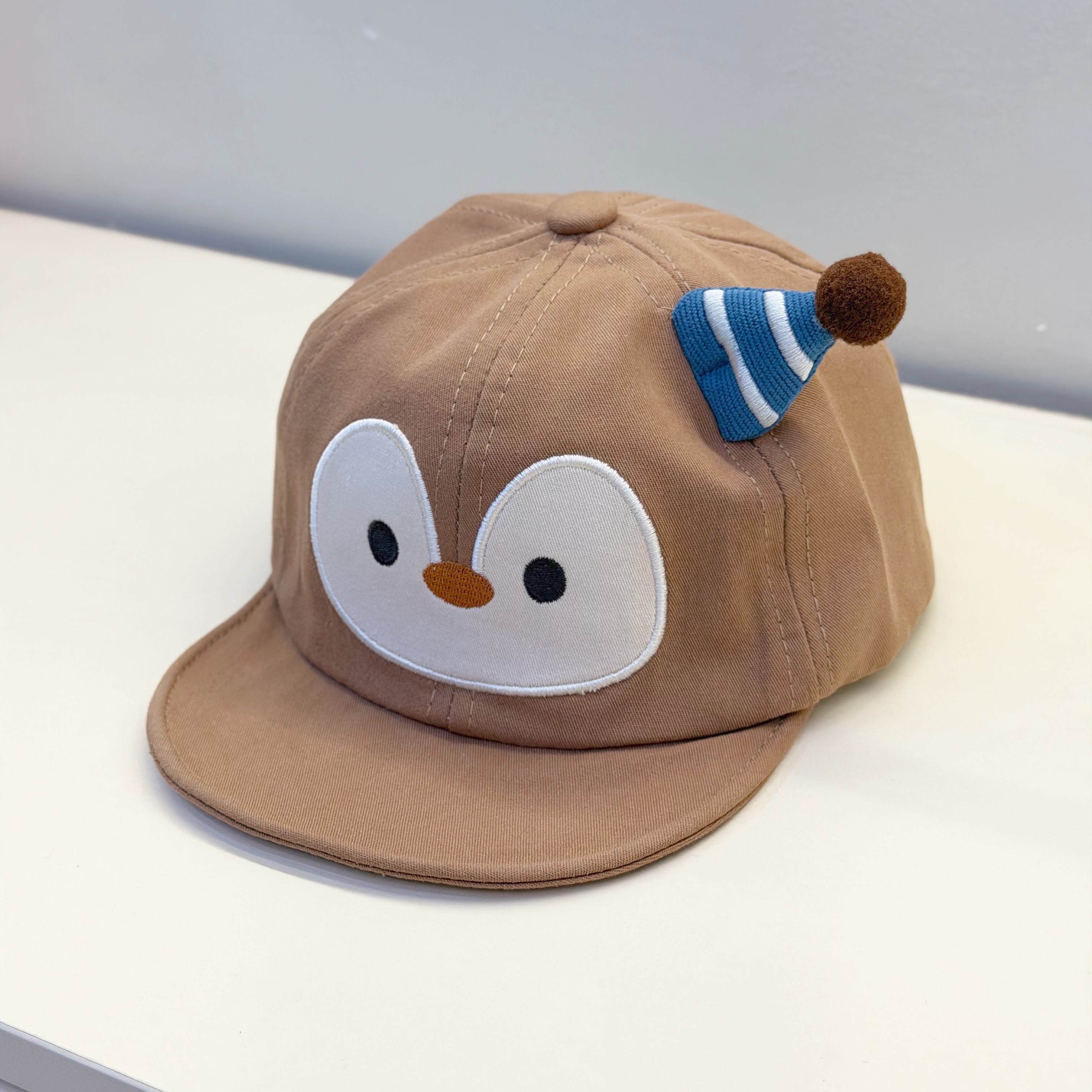 کلاه نقاب دار بچه گانه چسب دار مدل CUTE HAT رنگ قهوه ای  کد : 07908